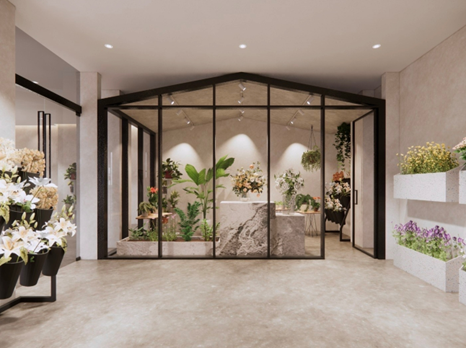 Artist Impression of floral market. Photo Credit: Florte Design Pte Ltd